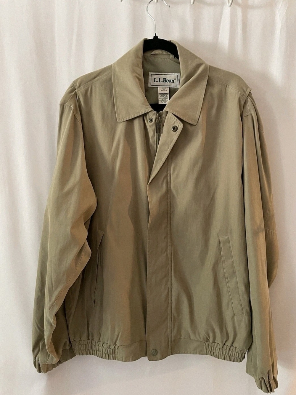 L.L. Bean Men's Light Khaki Zip-Front Shirt Jacket